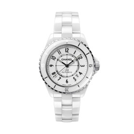15위 CHANEL 샤넬 J12 H0968 커플용 신상 100%세라믹 소재 화이트 다이얼 세계적 범용 쿼츠 무브먼트 cha0142