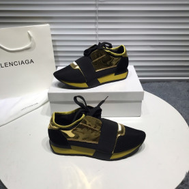 BALENCIAGA 발렌시아가 옐로우 골드 스니커즈