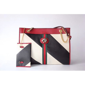 GUCCI 구찌 캔버스 타이거헤드 라지 토트백 537219-1