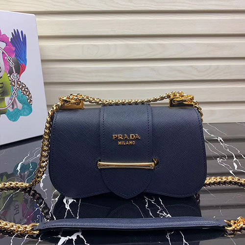 PRADA 프라다 시도니 레더 숄더백 1BD219