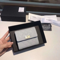 CHANEL 샤넬 LEBOY 지갑 캐비어 금장 AS87088