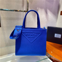 PRADA 프라다 엠보싱 로고 레더 토트백 1BG382 3COLOR