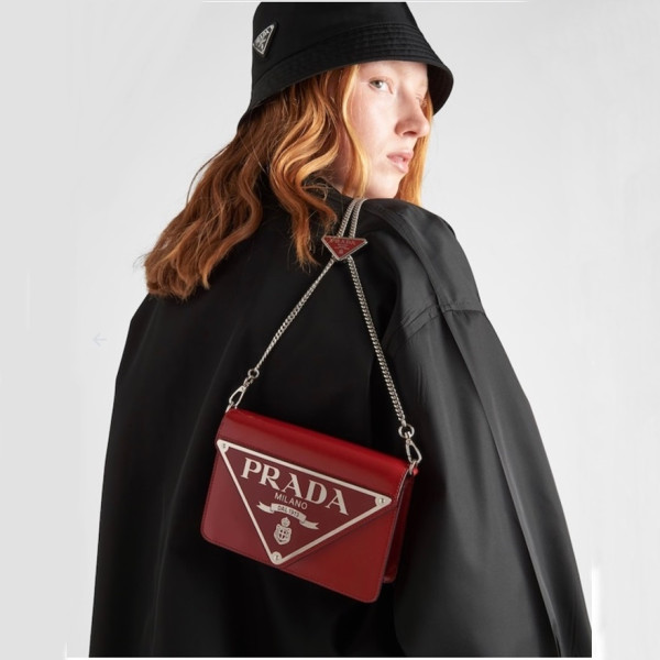 PRADA 프라다 레드 숄더백 pr177x