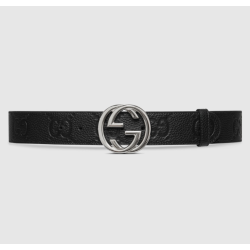 GUCCI 구찌 인터로킹 G 버클 와이드 벨트 2COLOR