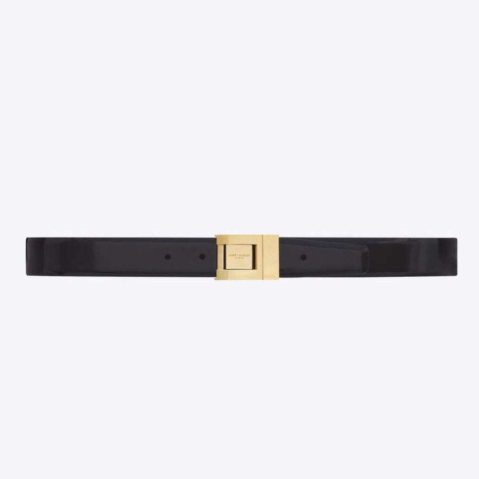 SAINT LAURENT 생로랑 레더 버클 벨트 658517 (30mm) 2COLOR