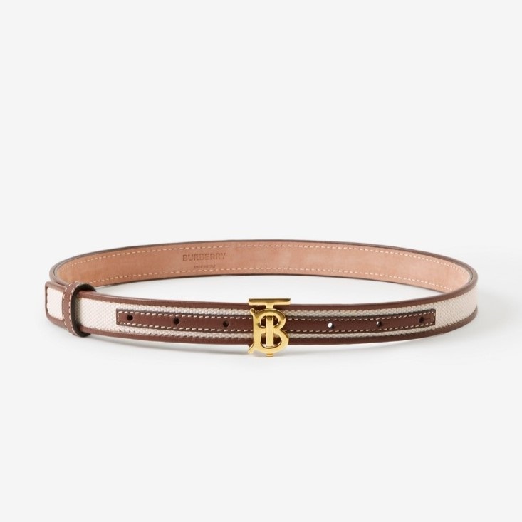 BURBERRY 버버리 캔버스 레더 TB 벨트 80442671 (20mm) 2COLOR
