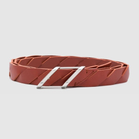 BOTTEGA VENETA 보테가베네타 슬랜티드 패널 웨이스트 벨트 620106 (20mm) 2COLOR