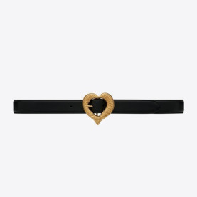 SAINT LAURENT 생로랑 양가죽 하트 벨트 650322 (30mm) 2COLOR