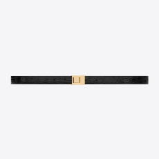 SAINT LAURENT 생로랑 악어 엠보 가죽 버클 협벨트 715871 (20mm) 2COLOR