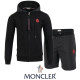 MONCLER 몽클레어 레드패치 후드집업 & 우븐 반바지 셋업