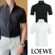 LOEWE 로에베 아나그램 자수 메쉬 오픈카라 셔츠