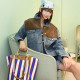 PRADA 프라다 라지 프린트 토트백 1BG561