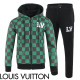 LOUIS VUITTON 루이비통 자수 전판 후드 집업 셋업