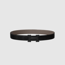 HERMES 에르메스 H 벨트 버클 리버서블 가죽 스트랩