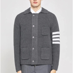 THOM BROWNE 톰브라운 4바 울 니트 가디건