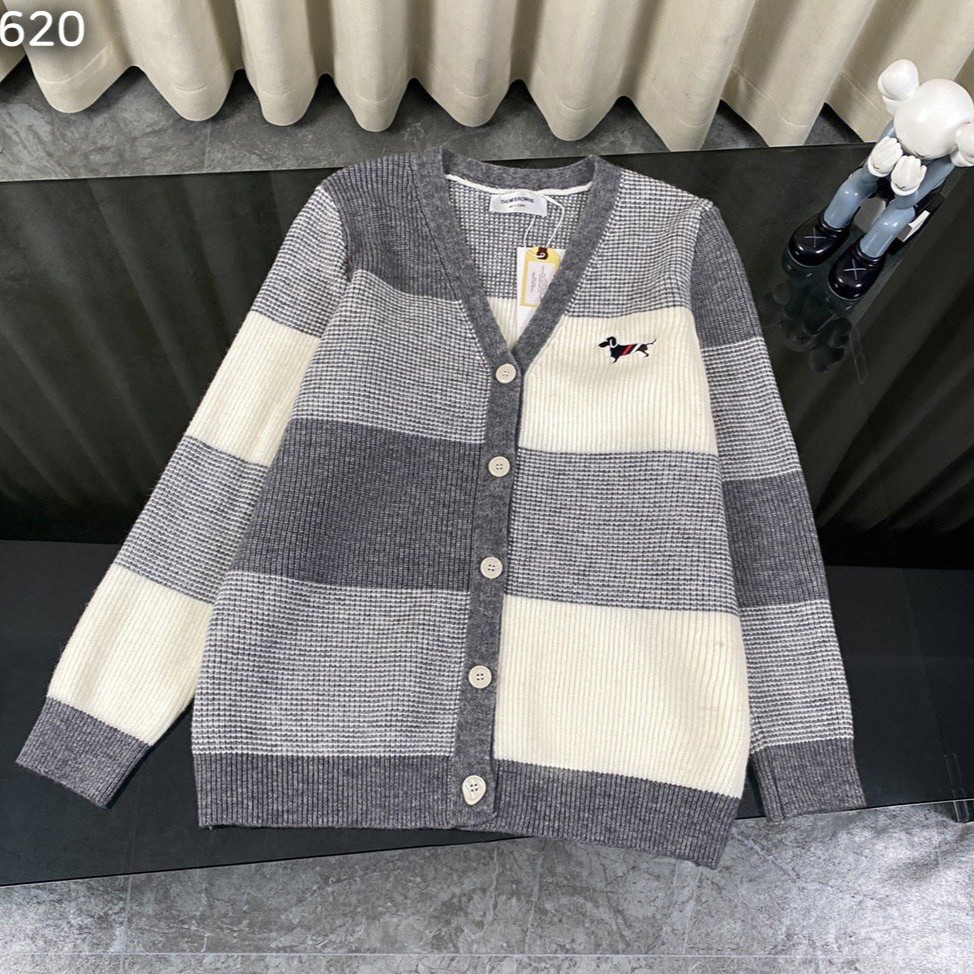 THOM BROWNE 톰브라운 도그패치 멀티 배색 가디건