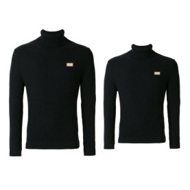 DOLCE & GABBANA 돌체앤가바나 골드 플레이트 골지 터틀넥 2COLOR