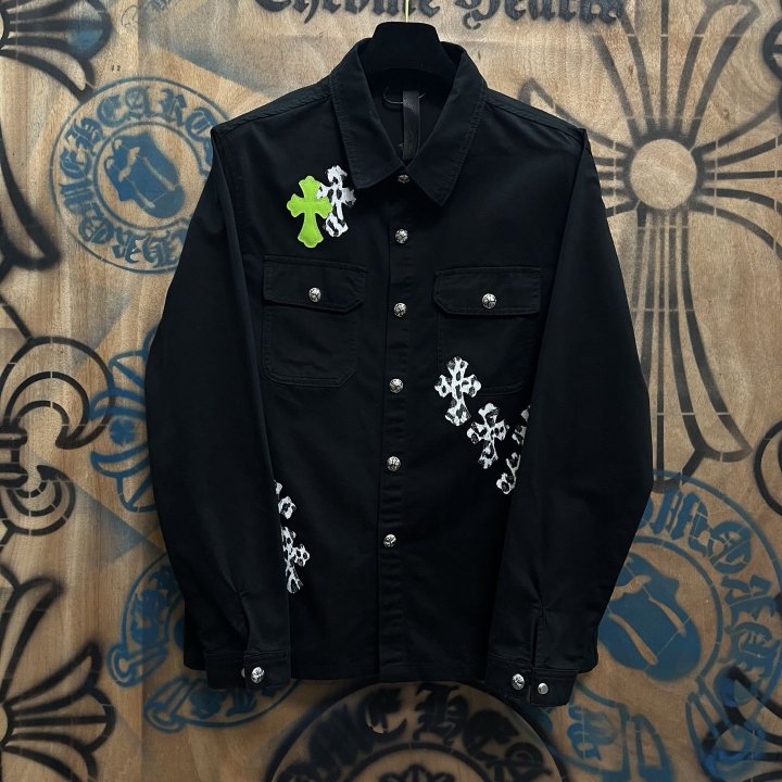 CHROME HEARTS 크롬하츠 워크독 크로스 패치 셔츠 자켓