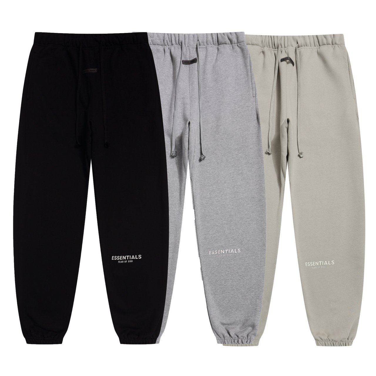 FEAR OF GOD 피어오브갓 에센셜 739 로고 플리스 스웨트 팬츠