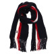 MONCLER 몽클레어 로고 패치 스트라이프 머플러
