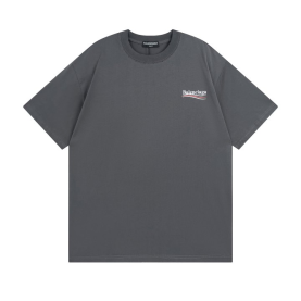 BALENCIAGA 발렌시아가 2336 크랙 웨이브 로고 구제 워싱 반팔