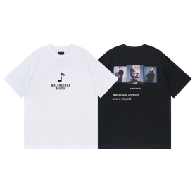 BALENCIAGA 발렌시아가 23102 뮤직 로고 반팔