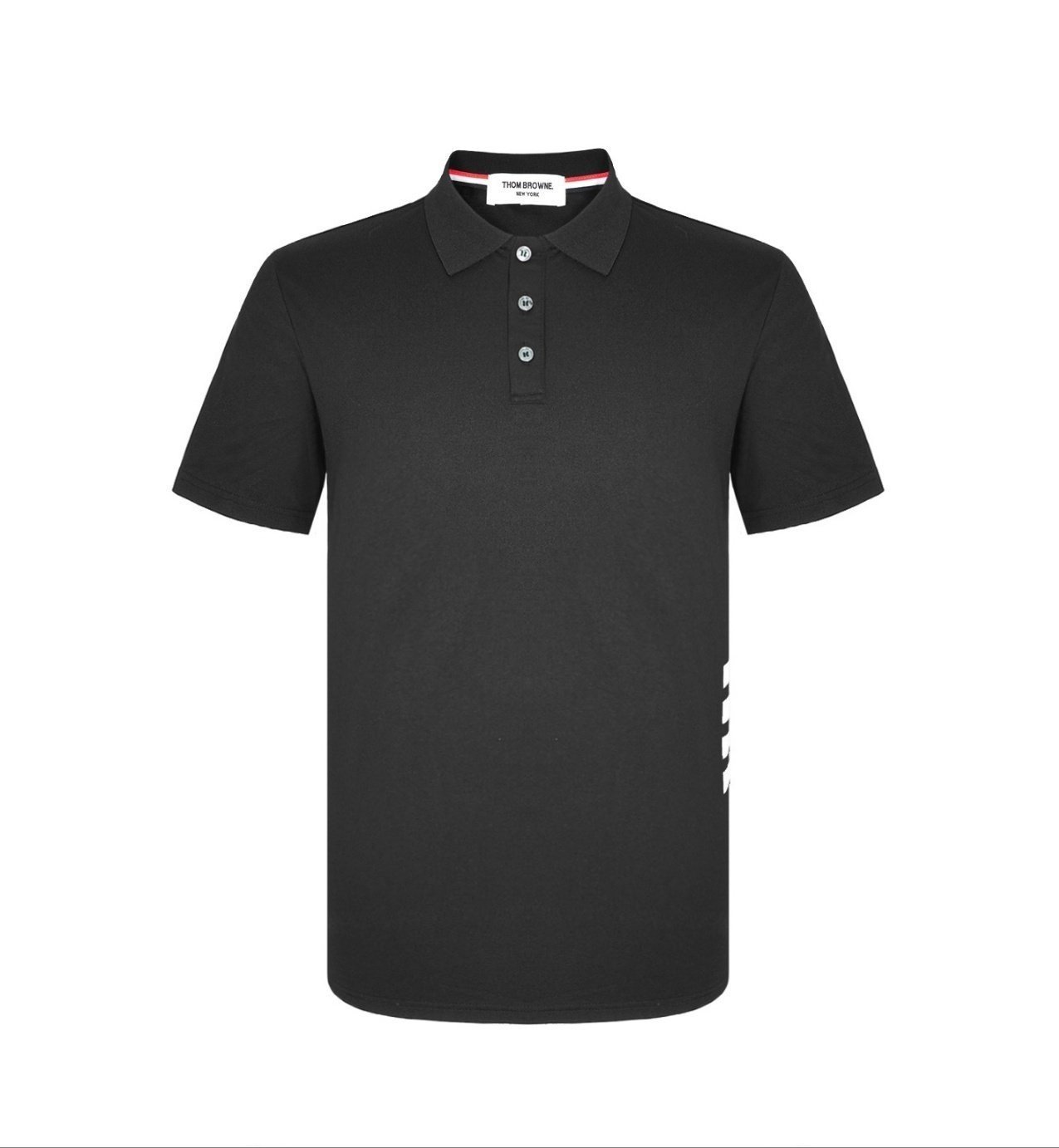 ●4월 판매 15위● THOM BROWNE 톰브라운 사이드립 사선 카라 반팔 2COLOR