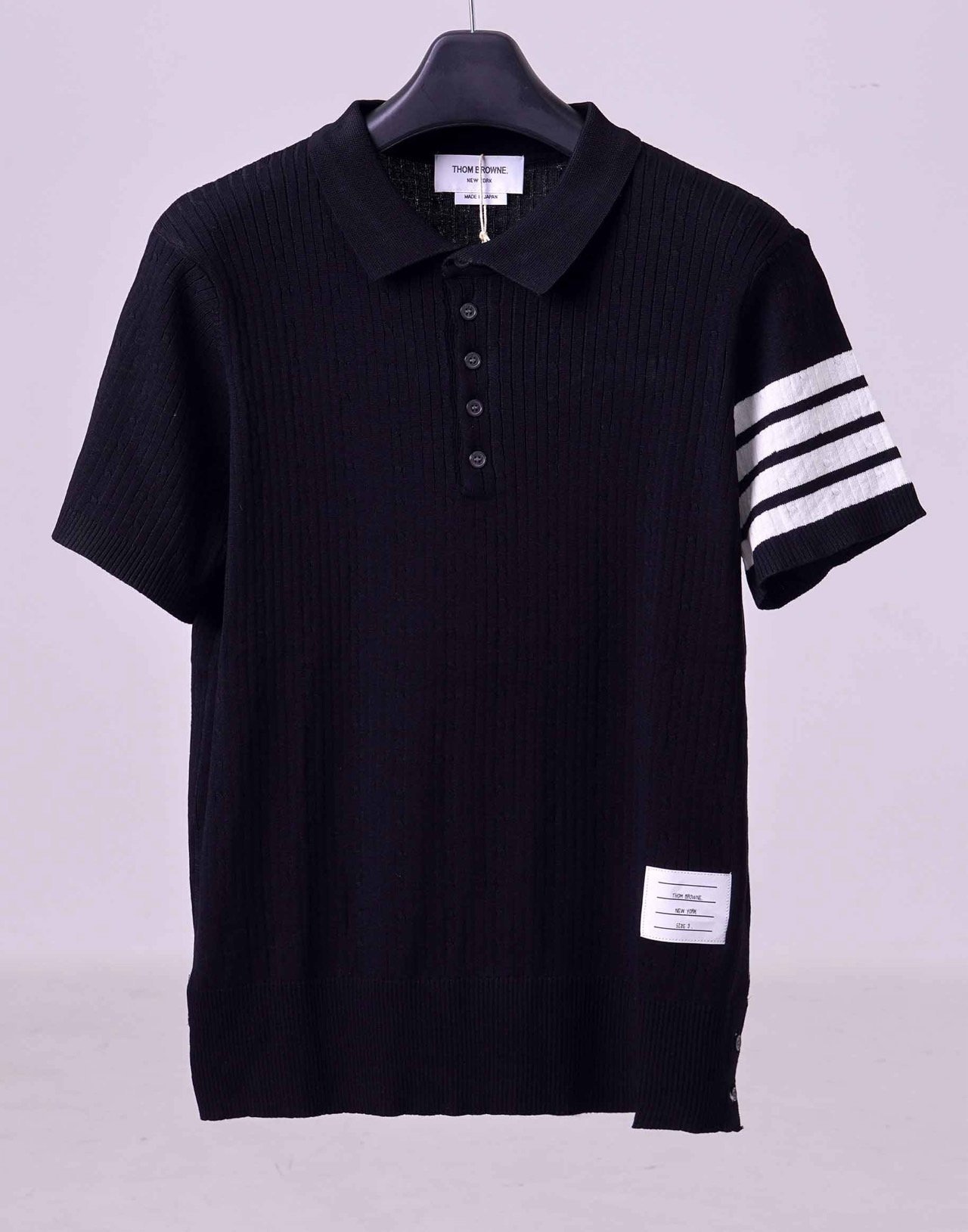 ●4월 판매 17위● THOM BROWNE 톰브라운 니트 카라 반팔 3COLOR