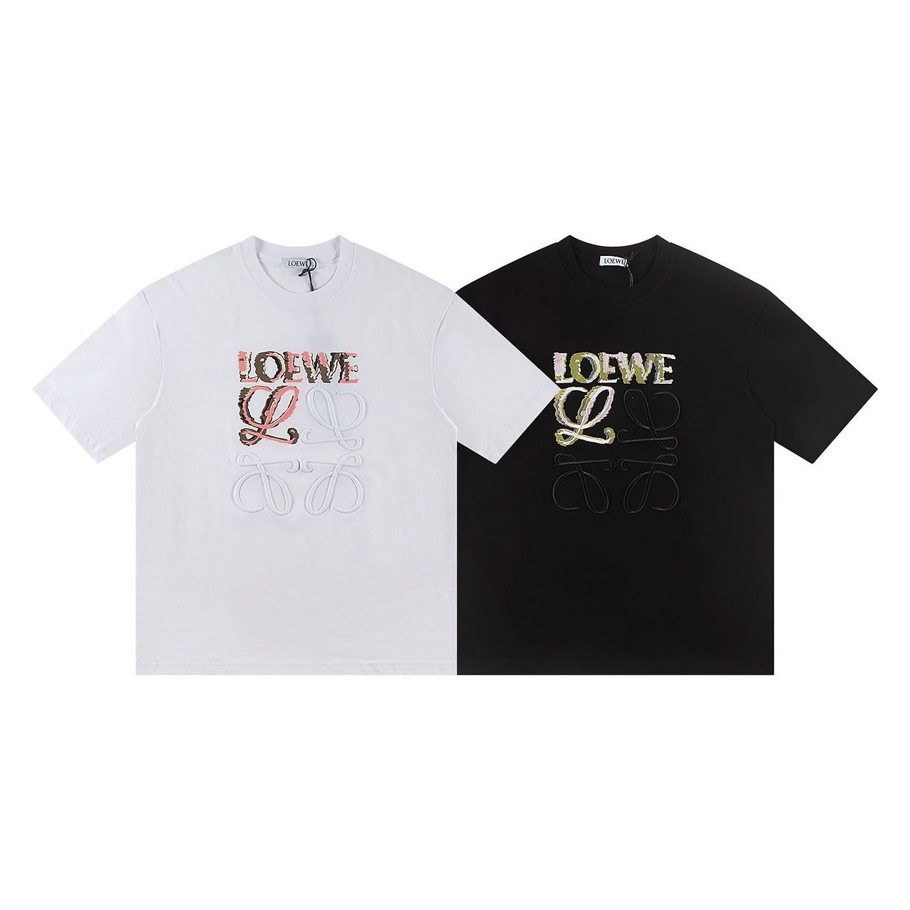 LOEWE 로에베 6435 멀티 컬러 아나그램 로고 반팔