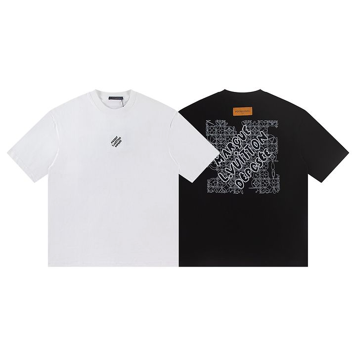 LOUIS VUITTON 루이비통 6362 엠브로이더드 시그니처 로고 반팔